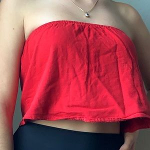 brandy melville red tube top